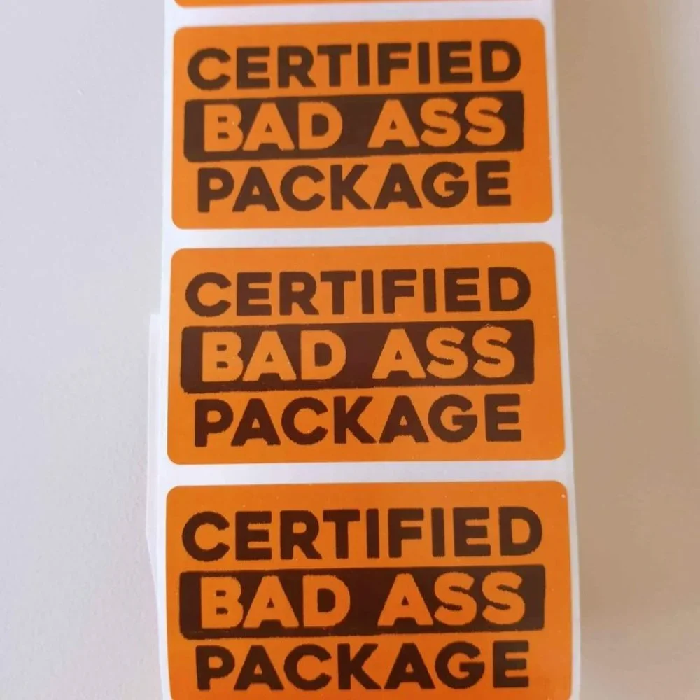 💙100 Bad Ass Package- Shipping Labels Thermal Packaging Stickers 2.25